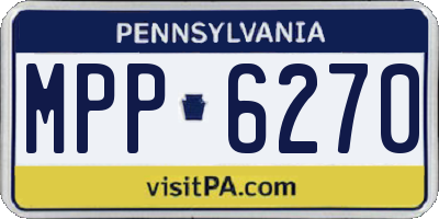 PA license plate MPP6270