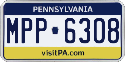 PA license plate MPP6308