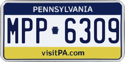PA license plate MPP6309