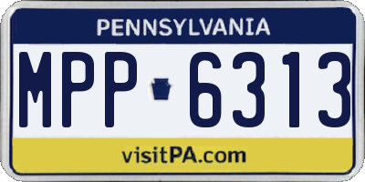 PA license plate MPP6313