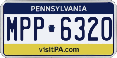 PA license plate MPP6320