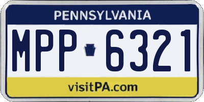 PA license plate MPP6321