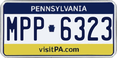 PA license plate MPP6323