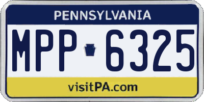 PA license plate MPP6325