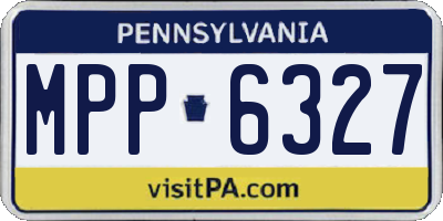 PA license plate MPP6327