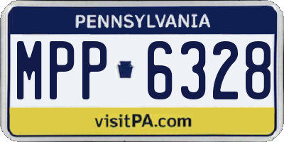 PA license plate MPP6328