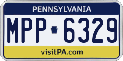 PA license plate MPP6329