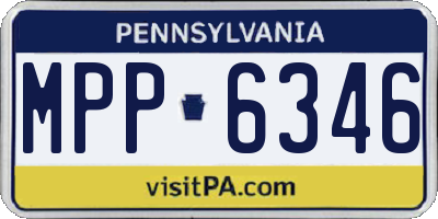 PA license plate MPP6346