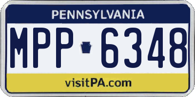 PA license plate MPP6348