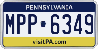 PA license plate MPP6349