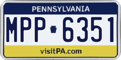 PA license plate MPP6351