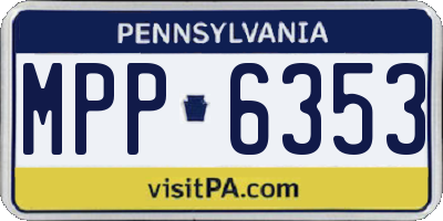 PA license plate MPP6353