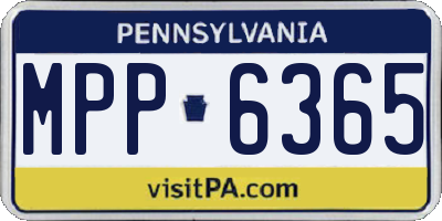 PA license plate MPP6365
