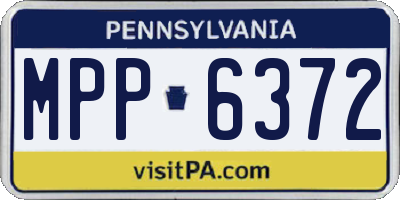 PA license plate MPP6372