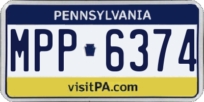 PA license plate MPP6374