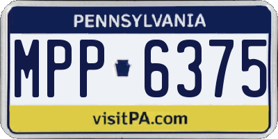 PA license plate MPP6375