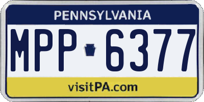 PA license plate MPP6377