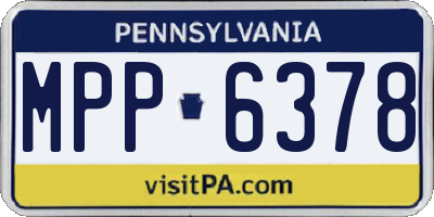 PA license plate MPP6378