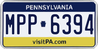 PA license plate MPP6394