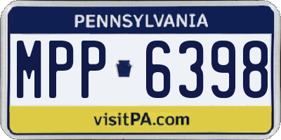 PA license plate MPP6398