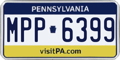 PA license plate MPP6399
