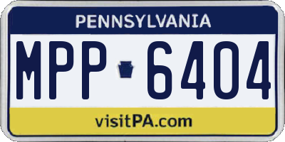 PA license plate MPP6404