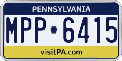 PA license plate MPP6415