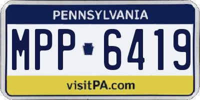 PA license plate MPP6419