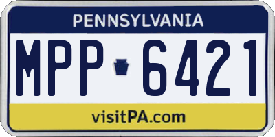 PA license plate MPP6421