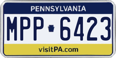 PA license plate MPP6423