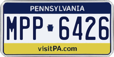 PA license plate MPP6426