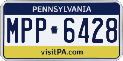 PA license plate MPP6428