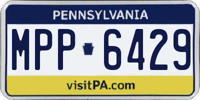 PA license plate MPP6429