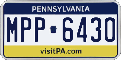 PA license plate MPP6430