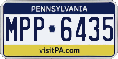 PA license plate MPP6435