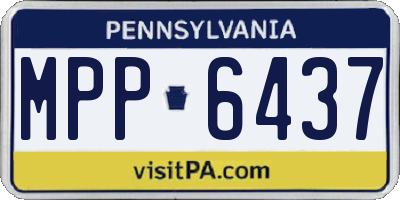 PA license plate MPP6437
