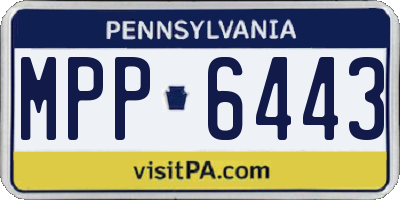 PA license plate MPP6443
