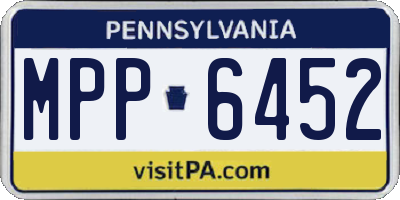 PA license plate MPP6452