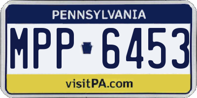 PA license plate MPP6453