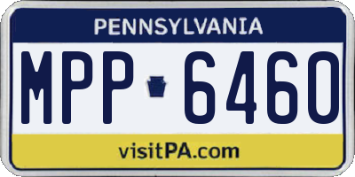 PA license plate MPP6460
