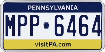 PA license plate MPP6464