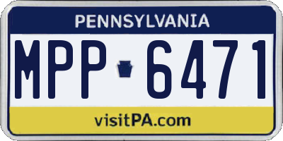 PA license plate MPP6471