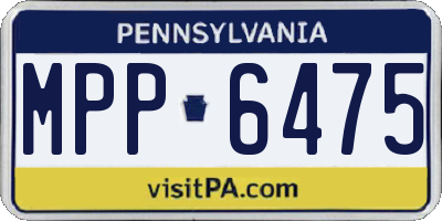 PA license plate MPP6475