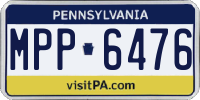 PA license plate MPP6476
