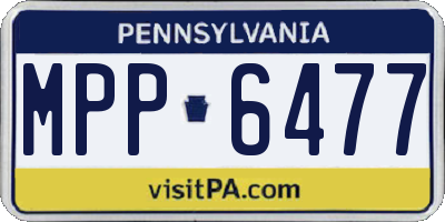 PA license plate MPP6477