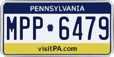 PA license plate MPP6479