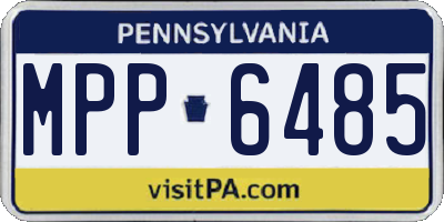 PA license plate MPP6485