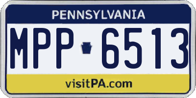 PA license plate MPP6513