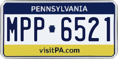PA license plate MPP6521