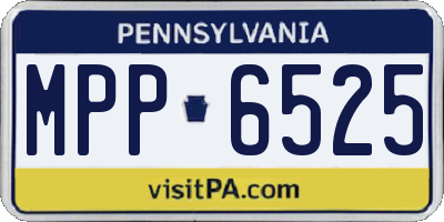 PA license plate MPP6525